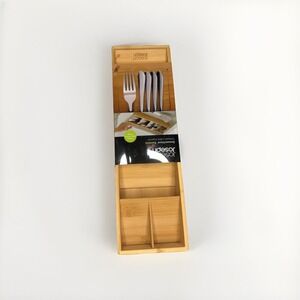 Joseph Joseph DrawerStore Bamboo Cutlery Organizer 301602 NEW